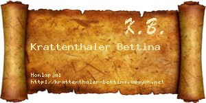 Krattenthaler Bettina névjegykártya